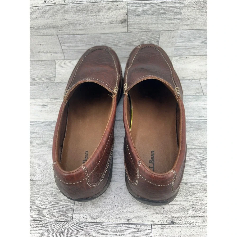 LL‎ Bean Men Sz 10.5 M Brown Leather Venetian Loafers 0GTF7 04 Slip On Shoes